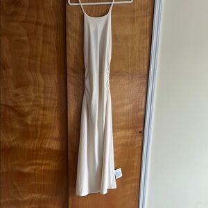 Elegant Cream Beach Maxi Dress